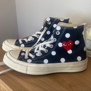 Comme des Garcons Play x Converse Polka Dot High-Top Sneakers